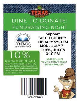 flyer for texas roadhouse fundraising dinner