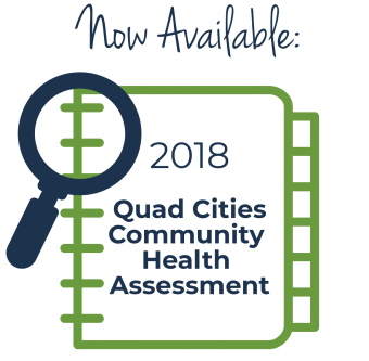image of notebook and magnifying glass signifying Community Health Assessment Report