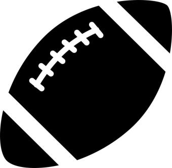 clipart image of black and white football