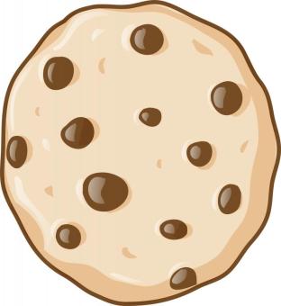 clip art image of a choc chip cookie 