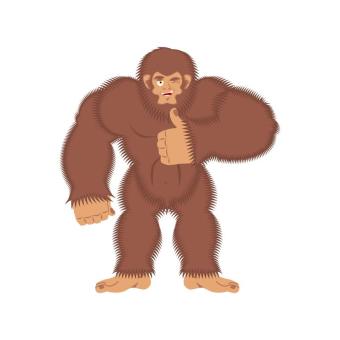 clip art image of bigfoot