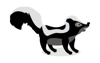 clipart image of a skunk
