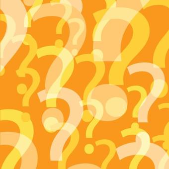 Orange and yellow clipart question marks illustration