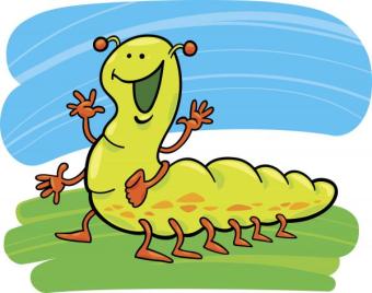 clip art image of caterpillar
