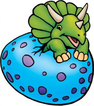 Clipart Image of a Triceratops Egg