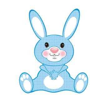 stuffed blue bunny clip art image