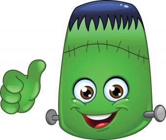 Frankenstein emoticon with thumbs up