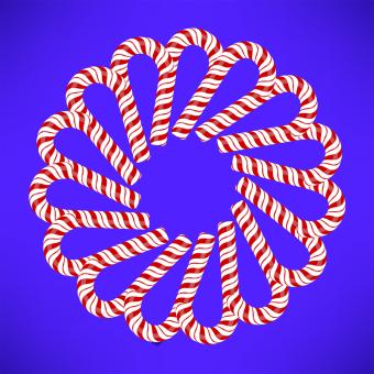 Candy Canes on a purple Background