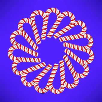 Candy Canes on a purple Background