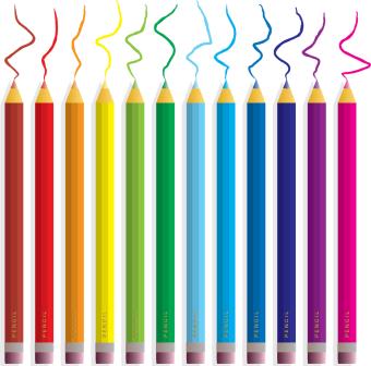 rainbow colored pencils