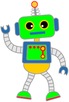 Clipart image of green robot