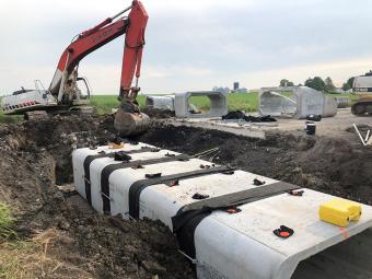 Scene of construction equipment.