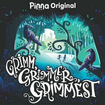 Logo for the Pinna original podcast Grim, Grimmer, Grimmest