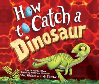 Book cover---illustrated dinosaur running