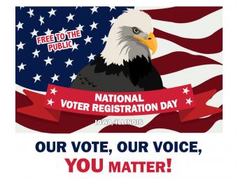 National Voter Registration day banner.