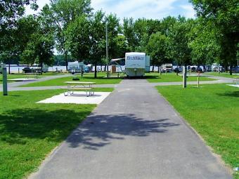 Open Campsite at Buffalo Shores Campground.