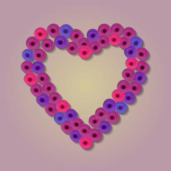Paper quilling heart clipart