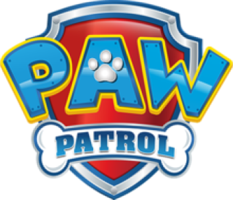 Logo for the children's television show Paw Patrol, badge with a bone