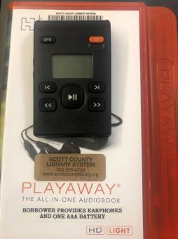 This is a picture of a playaway audio device