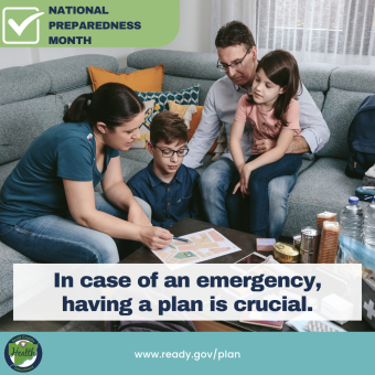 Family creating a disaster plan
