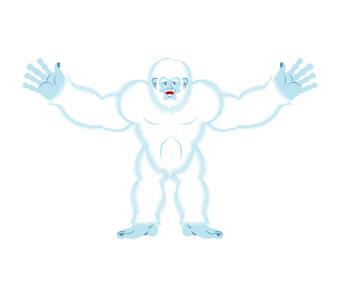 image of smiling yeti with arms outstretched