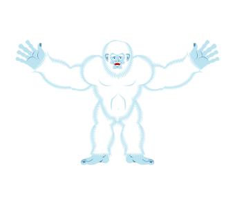 image of smiling yeti with arms outstretched