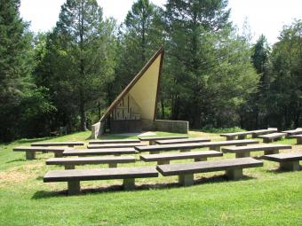 Seating at the amphitheater.