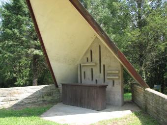 Closeup of teh amphitheater.