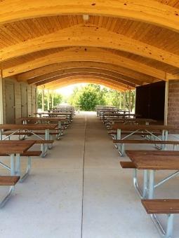 Inside view of shelter.