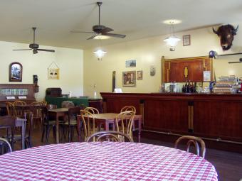 Interior of the Bison Saloon.