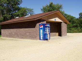 Restroom area at Sac-Fox Campground.