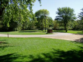 Roadway circling around Sac-Fox Campground.