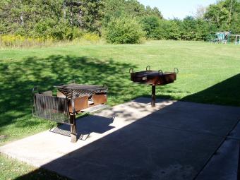 Grills and Buffalo Bill shelter.