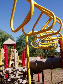 Bars for hanging at the playground.