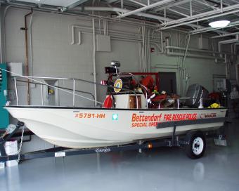 Bettendorf river rescue boat.