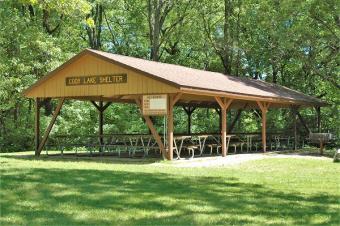 Cody Lake picnic shelter.