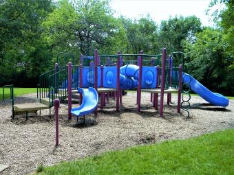 Close-up of equipment conveniently located near the picnic shelter.