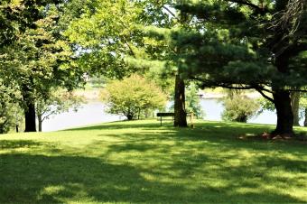 View of the lake from shelter area.