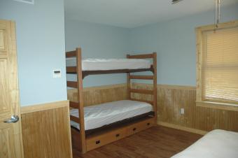 Bunk beds in Kestrel cabin.