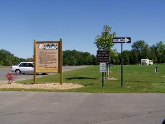 The entrance area of Bald Eagle Campground.