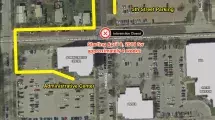 Map showing detour pedestrian route from 5th Street Parking lot to Admin Center.