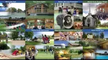 Collage of pictures from the areas within Scott County Conservation system