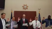 Swearing in ceremony of new deputies.