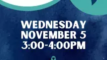 Flyer sharing "Learn more about Cancer in Scott County" on Wednesday, November 5, 2025; virtual meeting