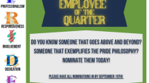 Employee of the Quarter nominations due September 15