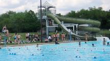 Swimmers in the pool at Scott County Park.