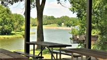 Breezy Point shelter overlooking the lake.