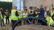 Students visiting job location