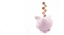 Coins in piggy bank