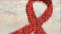 Cover of HIV report; includes red ribbon
